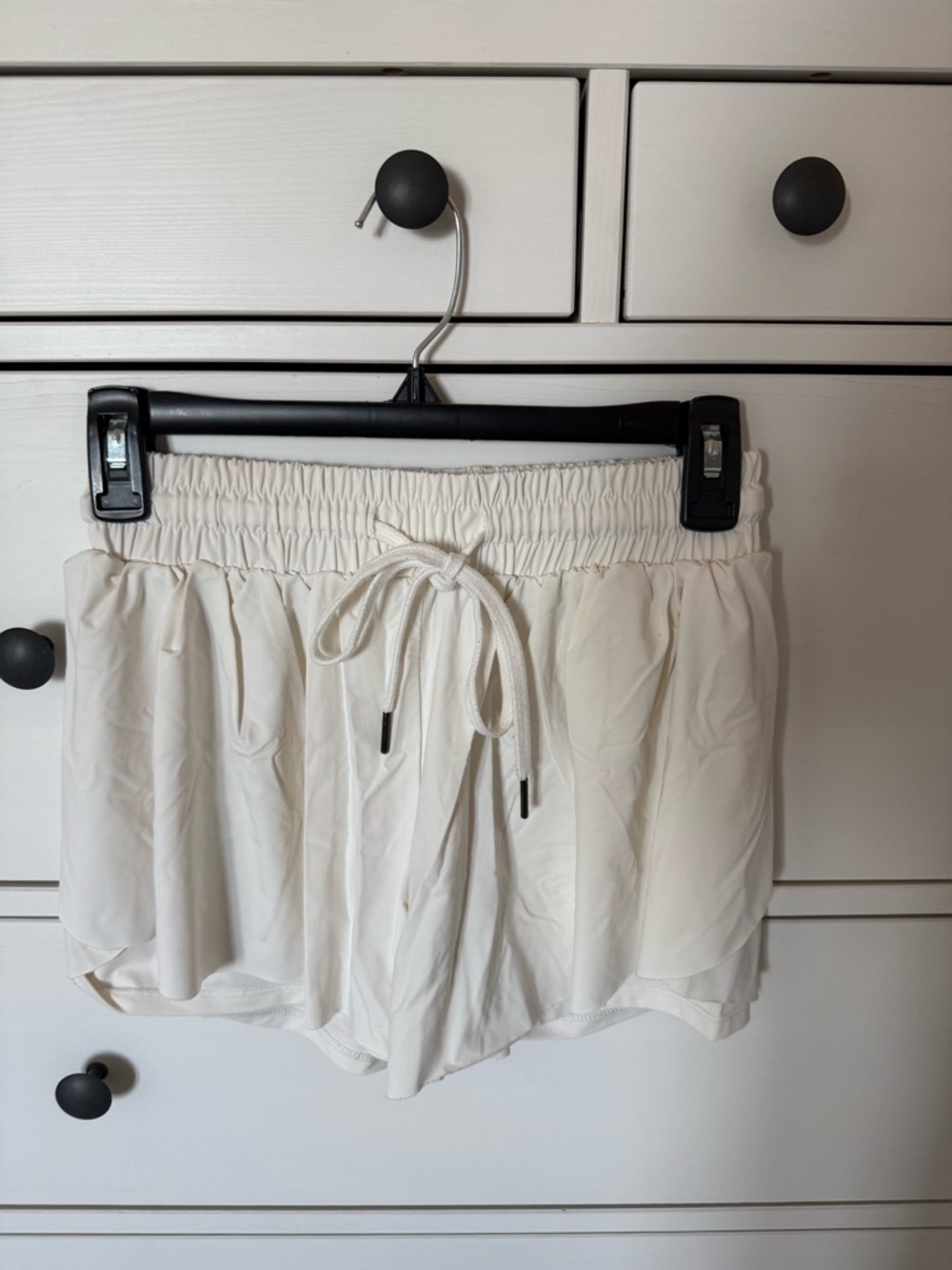 Amazon Women's Cream Drawstring Athletic Shorts